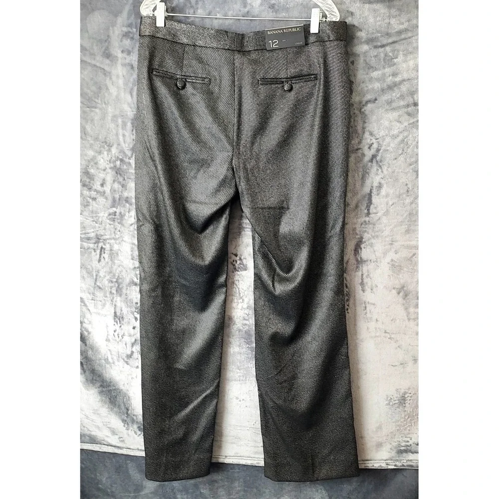 NWT Banana Republic Women's Size 12 Logan Gray Pants Business‎ Casual $110.00